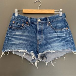 Levi’s Premium 501 Distressed Jean Shorts